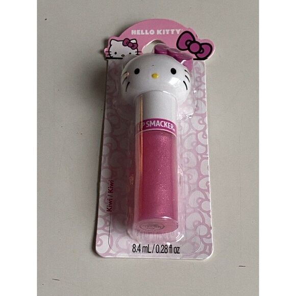 Lip Smacker Sanrio Hello Kitty Flavored Lip Gloss Lippy Pal Shimmer Kiwi NEW - Picture 2 of 7
